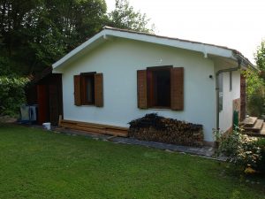 Haus Rückseite, hinterer Garten
