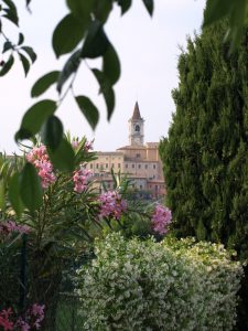 vorderer Garten: Blick Richtung Ortszentrum