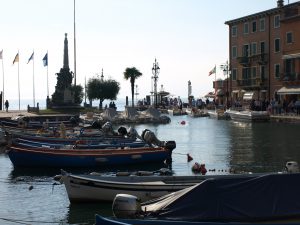 Lazise, alter Hafen, Abendstimmung